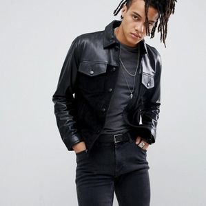 ASOS Leather and Suede Mix Western Jacket